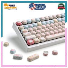 Yunzii Pink Ice Cream PBT Keycaps Set MOG Profile Mechanical Keyboard Caps picture