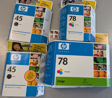 ✅2x LOT COMBO-PACK Genuine HP 45/78 Black/Tri-Color Ink Cartridges NEW-Old Stock picture