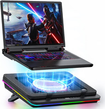GT600 RGB Laptop Cooling Pad with Turbo Fan, USB Hub, and Dust Filter picture