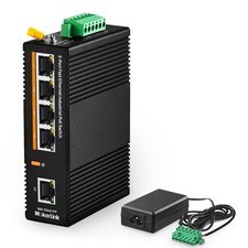 5 Port PoE Industrial DIN-Rail Network Switch, 60W IEEE802.3af/at PoE Power picture