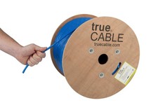 Cat6A Riser (CMR), Bulk Ethernet Cable, 1000ft, Blue, Blue picture