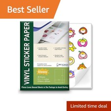 BETCKEY Glossy Vinyl Sticker Paper 8.5x11 30 Sheets picture