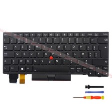 Black Backlit Belgian Keyboard for Lenovo Thinkpad X280/A285/X390/X395/L13 Gen1 picture