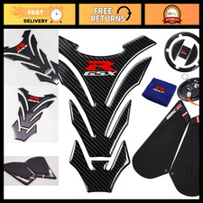 3D Black Rubber Tank Pad Protector, Anti-Slip Traction Sticker for GSXR 600/750 picture