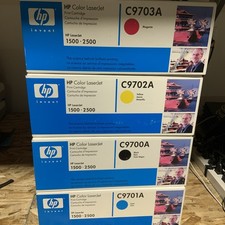 HP Printer Toner LaserJet Genuine C9700A C9701A C9702A C9703 4 Color 1500 2500 picture