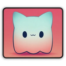 Kawaii Cat Blob Gaming Mouse Pad | Cute Pastel Catpad picture