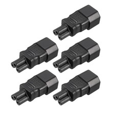 AC110-250V 10A Male IEC320 Male C14 to Female C5 Power Socket Adapter 5 Pcs picture