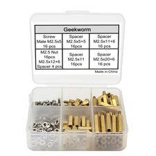 100 PCS Raspberry Pi Installation Tool, M2.5 Hex Brass Spacer Standoffs Nut Set picture