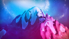 Landscape photoshopped mountains snow art milky way Custom Gaming Mat Desk picture