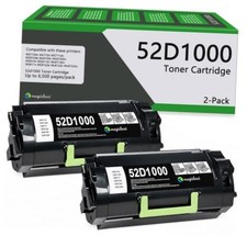 52D1000 Black High Yield Toner Cartridge (2-Pack) 52D1000 Black Toner Cartridge picture