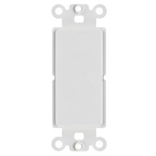 Blank Wall Plate Insert 1 Gang White fits Decora Faceplate Outlet Panel Cover picture