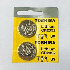 2 x New Original Toshiba CR2032 CR 2032 3V LITHIUM BATTERY BR2032 DL2032 Remote picture