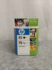 Genuine HP 45 & 78 Combo Pack Ink Cartridges Black And Tri-Color NEW 🔥🔥🔥 picture