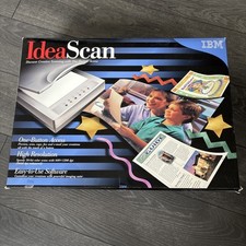 Vintage IBM Idea Scan Pc Computer Scanner Photo Picture + Software Disc Box, NEW picture