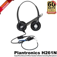 Poly SupraPlus H261N Binaural Wired Headset Noise Cancel Mic QD TAA 7S444AA picture
