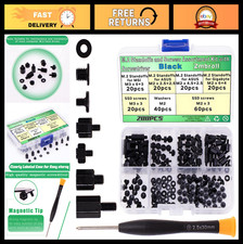 200Pcs M.2 Screw Kit - Black SSD Mounting Screws for NVMe Laptops & Motherboards picture