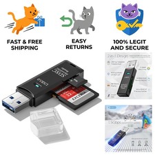 High-Speed 2-in-1 SD and Micro SD Card Reader with USB 3.0 Connectivity picture