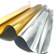 QOMOLANGMA 13in x 328ft DTF Gold / Silver Foil Film Roll Cold Peel 2.95in Core picture