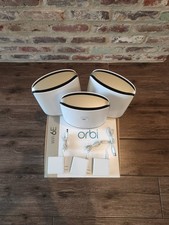 Used Netgear Orbi 960 WiFi 6E Mesh System RBRE960 Router + 2x RBSE960 Satellites picture