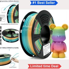 3D Printer Filament PLA 1.75mm Rainbow Color Changing 1kg Spool Vacuum Sealed picture