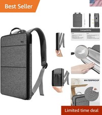 Eco-Friendly Water Resistant Laptop Backpack with USB Charging Port - 13-14 inch picture