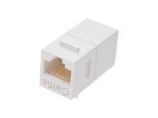 Monoprice Cat5e RJ45 Inline Coupler Type Feedthrough Keystone Jack, White picture