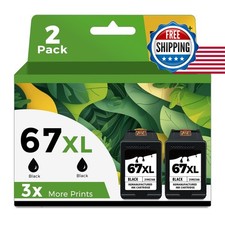 67XL Black High Yield Ink Cartridge Replacement for HP 67XL picture