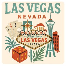 Las Vegas Nevada Vintage Design Souvenir Decorative Magnet/Sticker picture