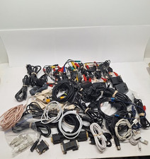 Bulk Lot 60+ of Cables, Cords and Adapters. USB, Power Cords, Audio/Video picture