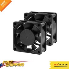 Dual Pack of 60mm 12V DC Cooling Fans - Quiet Operation, High Efficiency 22.1CFM picture