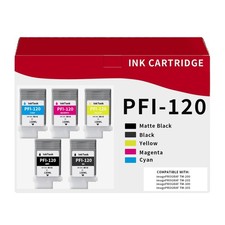 ** NEW Canon Ink | PFI120 / PFI-120 | (2) Black / (3) Color | Compatible |5-Pack picture