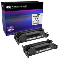 Speedy 2PK Replacement HP 58A CF258A Black Toner w/CHIP LaserJet Pro M404 M428 picture
