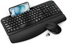 Teclado y Ratón Inalámbricos Ergonómicos Silenciosos con Reposamuñecas, Nuevo picture