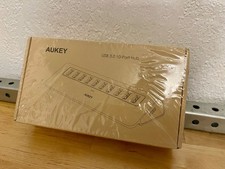 NEW Aukey CB-H6 10-Port USB 3.0 Hub Aluminum Alloy w/ LED Indicator Sealed picture