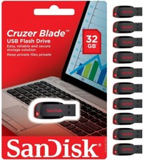 SanDisk Cruzer Blade 32GB USB 2.0 Flash Drive Thumb Drive Memory Stick (10 Pack) picture
