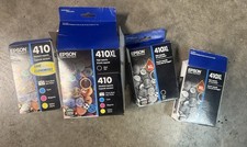 Genuine Epson 410XL Black 410 Tri Color Ink Cartridges Sealed Exp 2020-2021 READ picture