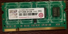611206-0129 (5) GENUINE ORIGINAL TRANSCEND LAPTOP MEMORY 1GB DDR2 800 SODIMM picture