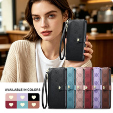 Zip Love Leather Wallet Cover Case For OPPO Realme 16 15 14 13 12 11 P3 A58 C67 picture