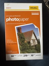 GLOSSY Photo Paper 4 x 6 in. 60 Sheets - Professional OfficeMax ~ NEW SEALED picture