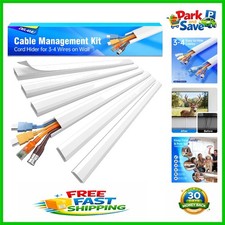 Durable White Cord Covers for TVs - Flame Retardant Cable Management Solution picture