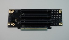 2U Dual PCI Express PCIE 4.0 Gen4 x16 to x8/x4/x4 Trifurcated Riser Card picture