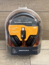Plantronics Audio 655 USB Stereo Headset DSP Black Headband Clear HD Sound. New picture