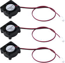 Antrader 3-Pack 12V 0.1A 2Pin 25Mm X25Mm X10Mm DC Small Mini Brushless Cooling F picture