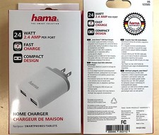 2X HAMA 4.8 AMP DUAL USB Home Charger for iPhone, iPad, Samsung, Tablets picture