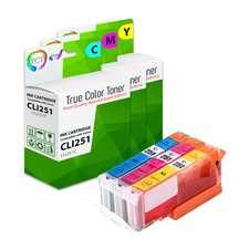 3Pk TCT CLI-251 Cyan Magenta Yellow HY For Canon Pixma MX922 Compatible Ink picture