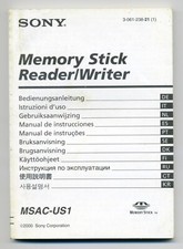 Sony USB Memory Stick Reader/Writer MSAC-US1 Brochure Booklet 12 Languages picture