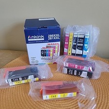 Lot of 10 Ankink 280 XXL & 281 XXL Ink Cartridge Replacements *New & Used* picture