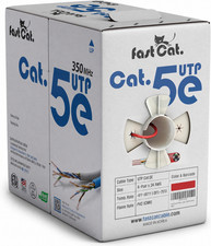 Cat5e Ethernet Cable - 24 AWG, CMR, Solid Bare Copper - 944ft - Red picture