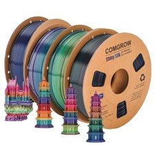 4KG Tri-Colors Silk PLA 3D Printer 1.75mm Filament Accuracy +/- 0.02 mm US Ship picture