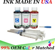 3x100ml CMY refill ink for Canon cartridge CL-244 PIXMA MX492 MG2520 MG2522 picture